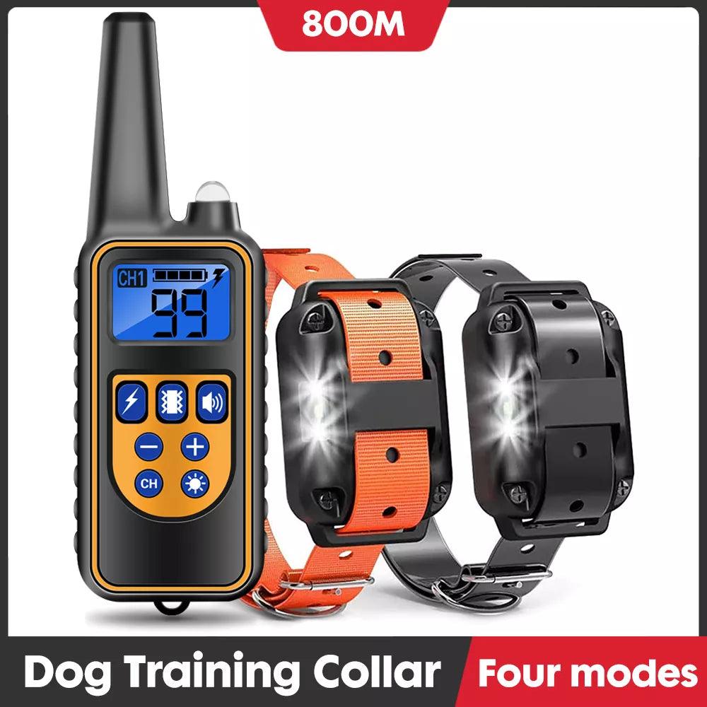 Advanced Waterproof Electric Dog Training Collar with Remote Control - Adjustable Shock Vibration Sound  ourlum.com   