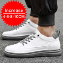 Casual Men Elevator Shoes Height Increase White Black 6CM