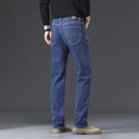 Tall Men Denim Pants Fleece Thick Warm Winter Stretch Jean