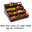 Food City Friend Building Blocks Set: Culinary Creativity Exploration  ourlum.com shelves with food  