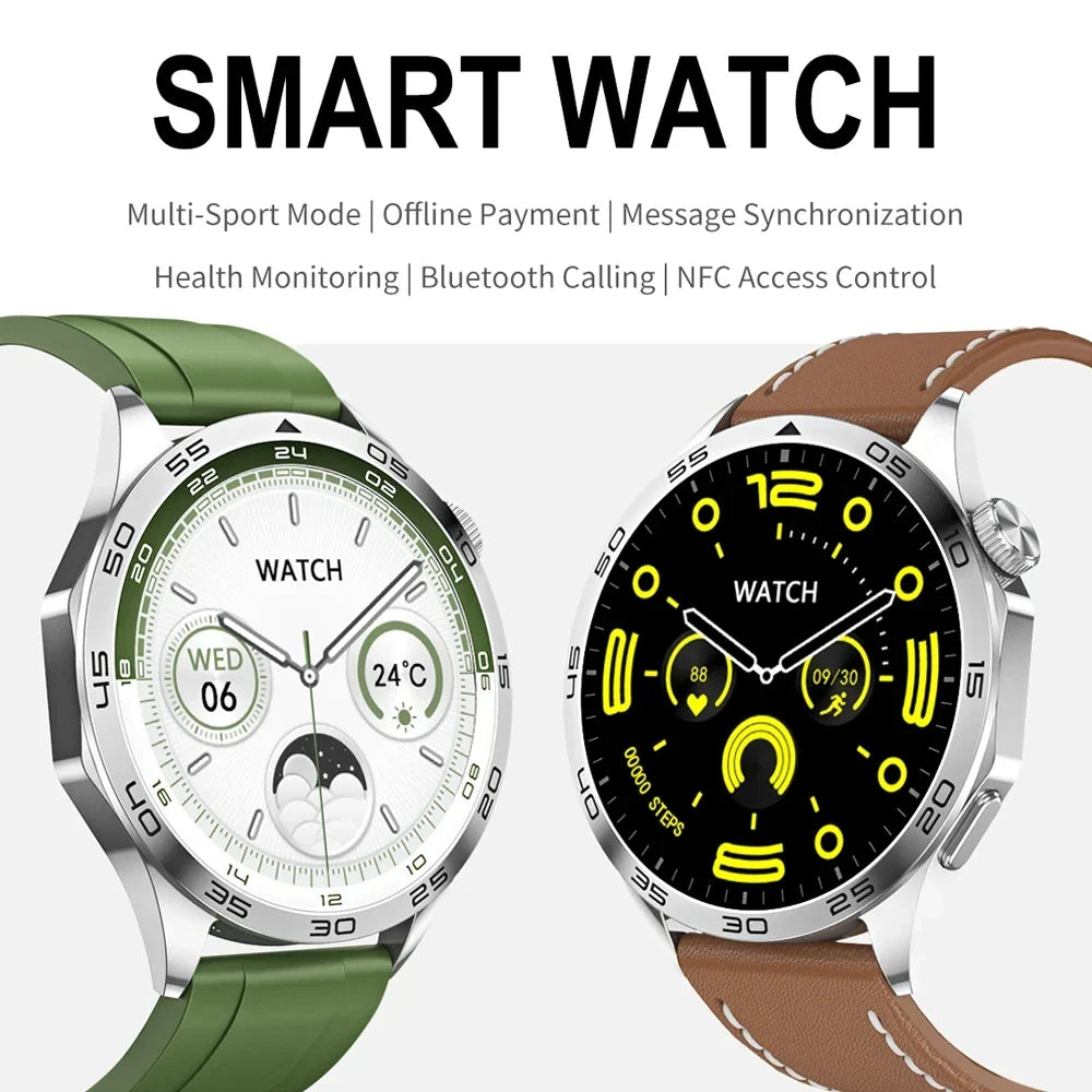 2024 New For Android ios Smart Watches Pro Men NFC GPS Tracker AMOLED 466*466 HD Screen Heart Rate Bluetooth Call SmartWatch  ourlum.com   