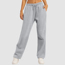 Women’s Drawstring Sweatpants Wide Straight Leg Casual Pants