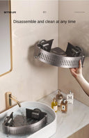 Vacuum Suction Cup Bathroom Shelf Wall Mounted Aluminum Organizer