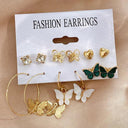 Butterfly Pearl Dangle Earrings: Elegant Acrylic Jewelry