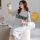 Cotton Korean Summer Pajamas Stylish Integrated Dress Wear