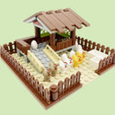 City Farm Animals Building Blocks Hen House Toys for Kids Boys Girls Gift  ourlum.com   