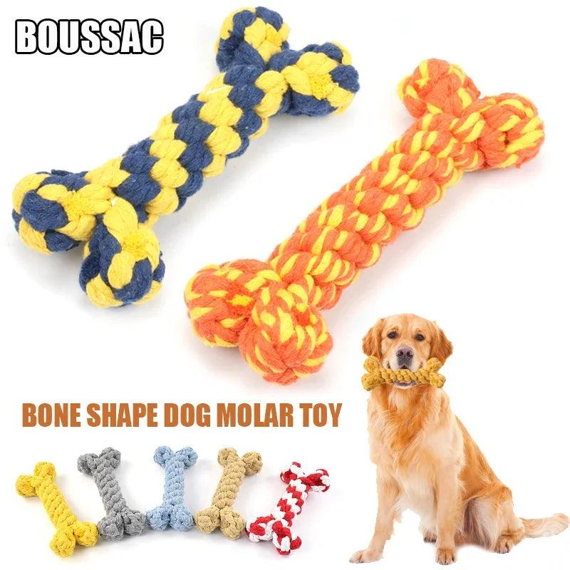 Cotton Bone Chew Toy for Small and Large Dogs: Dental Care, Safe Play  ourlum.com   