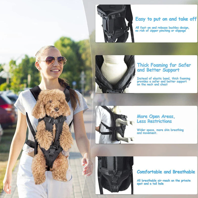 Benepaw Dog Carrier Backpack: Hands-Free Safety Travel Bag for Small Pets  ourlum.com   