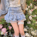 Kawaii Mini Skirt Elegant Lolita Lace Designer for Summer