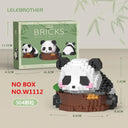 Kawaii Panda Micro Building Block Animals Toy: Creative DIY Assembled Bricks, Christmas Gift  ourlum.com W1112(Easy version)  