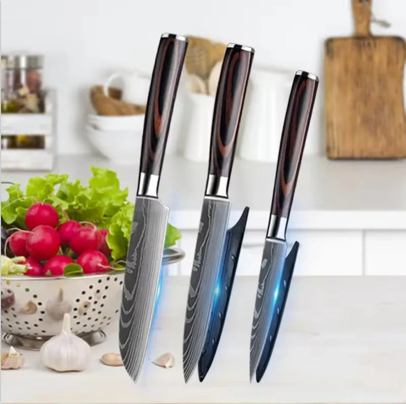 Premium Stainless Steel Chef Knife Set for Slicing Meat