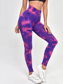 Tie Dye High Waist Seamless Leggings for Women 2023