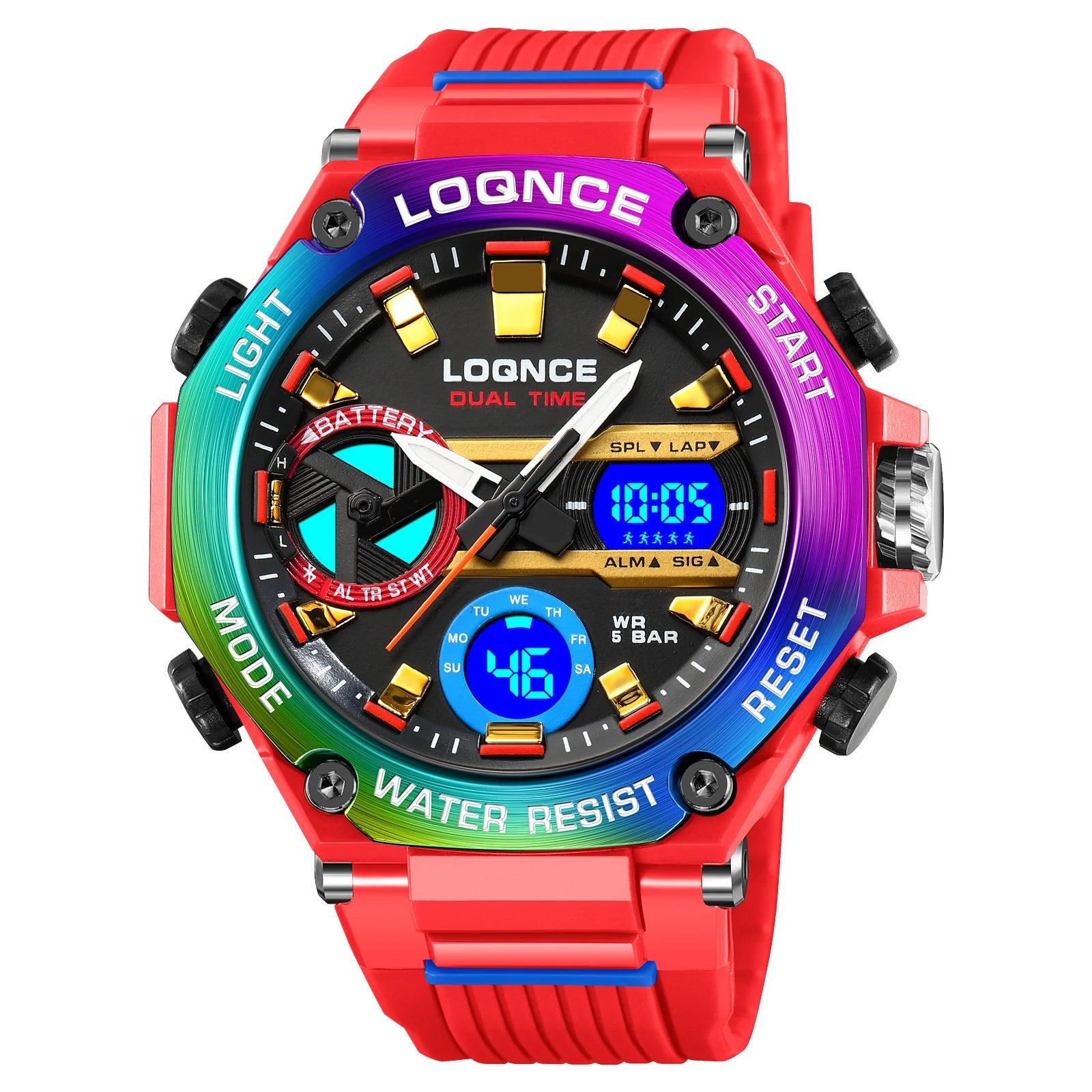 2023 LOQNCE 98001 Dual Movement Men's Sports Watch - Stylish Elegance for the Modern Man  OurLum.com   