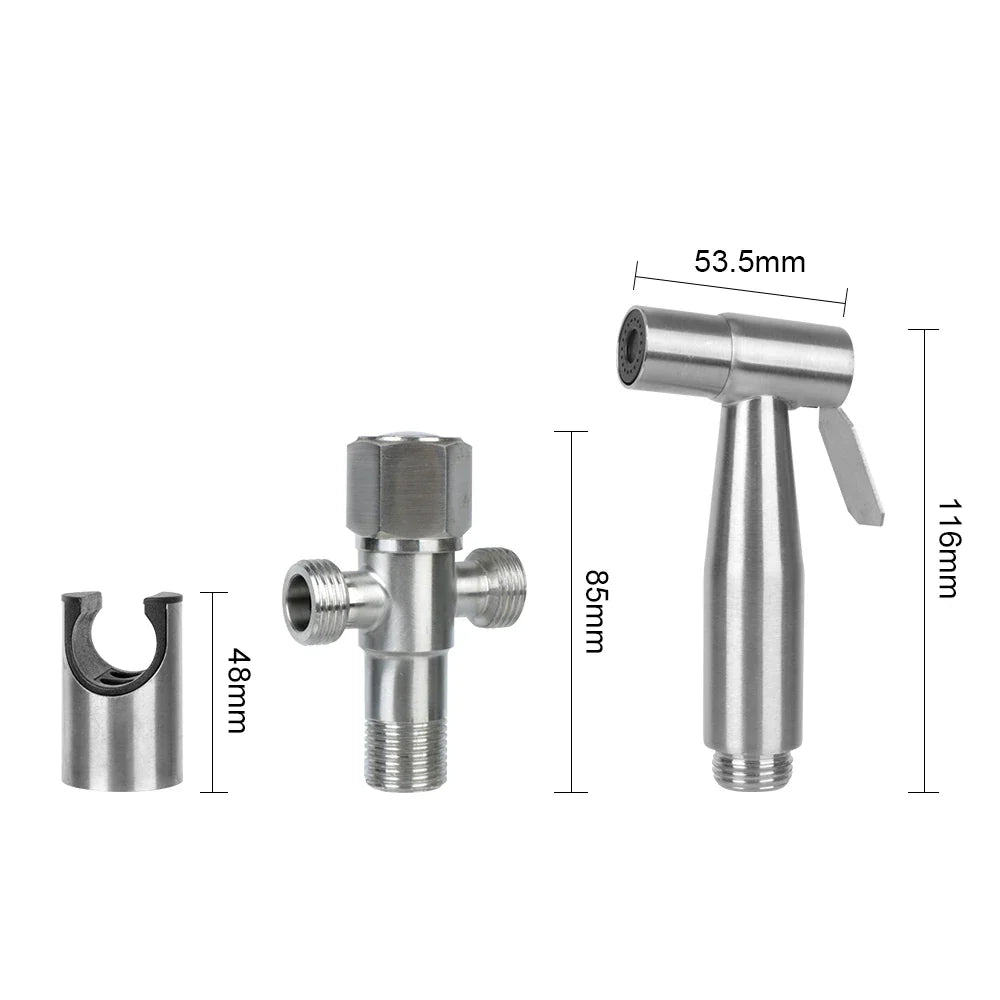 Handheld Bidet Sprayer Set: Easy Install Stainless Steel - Functional & Stylish  ourlum.com   