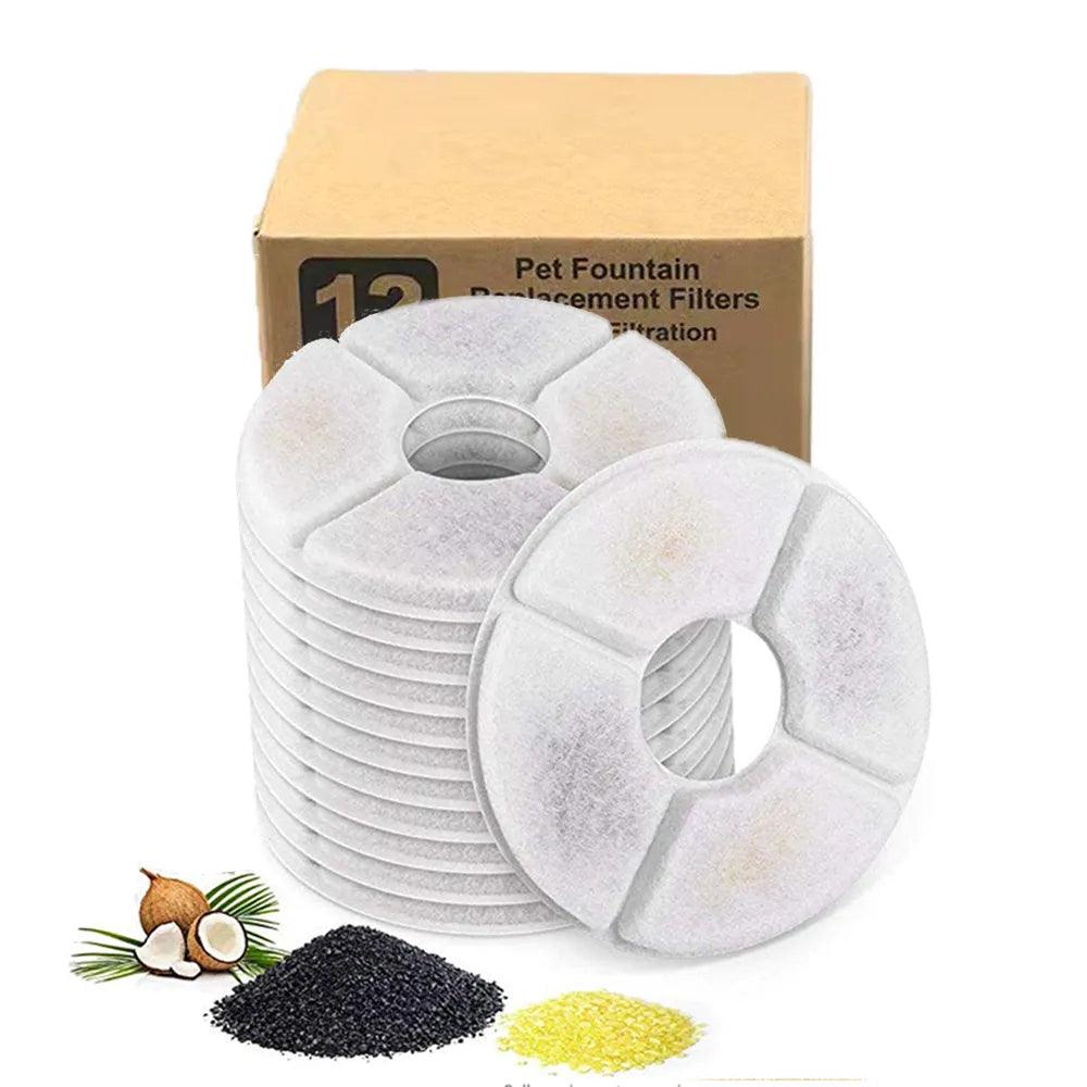 Activated Carbon Cotton Filters for Pet Water Dispenser - Triple Filtration for Fresh Water  ourlum.com   