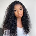 Luxe Deep Wave Brazilian Curly Remy Hair Lace Front Wig