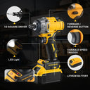 WOZOBUY 21V MAX Cordless Drill and Impact Wrench, Power Tool with Batteries and Charger  ourlum.com   