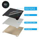 Magnetic Build Plate for 3D Printers: PET PEI PEO Spring Steel Sheet  ourlum.com PEY-PEI no base 310X315mm 