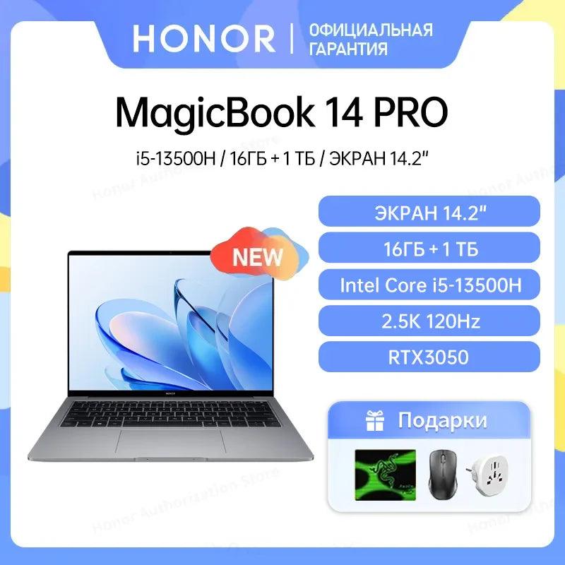 Laptop Honor MagicBook 14 Pro 2023,Intel Core i5-13500H 16GB 1TB RTX3050,SSD LTPS Ultrabook 2.5K Notebook 14.2 Inch Computer PC  ourlum.com   