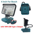 New LED Flashlight Outdoors Flood Lights For 18V Work Light