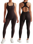 Chic Workout Jumpsuit Stylish Fitness Attire for Women