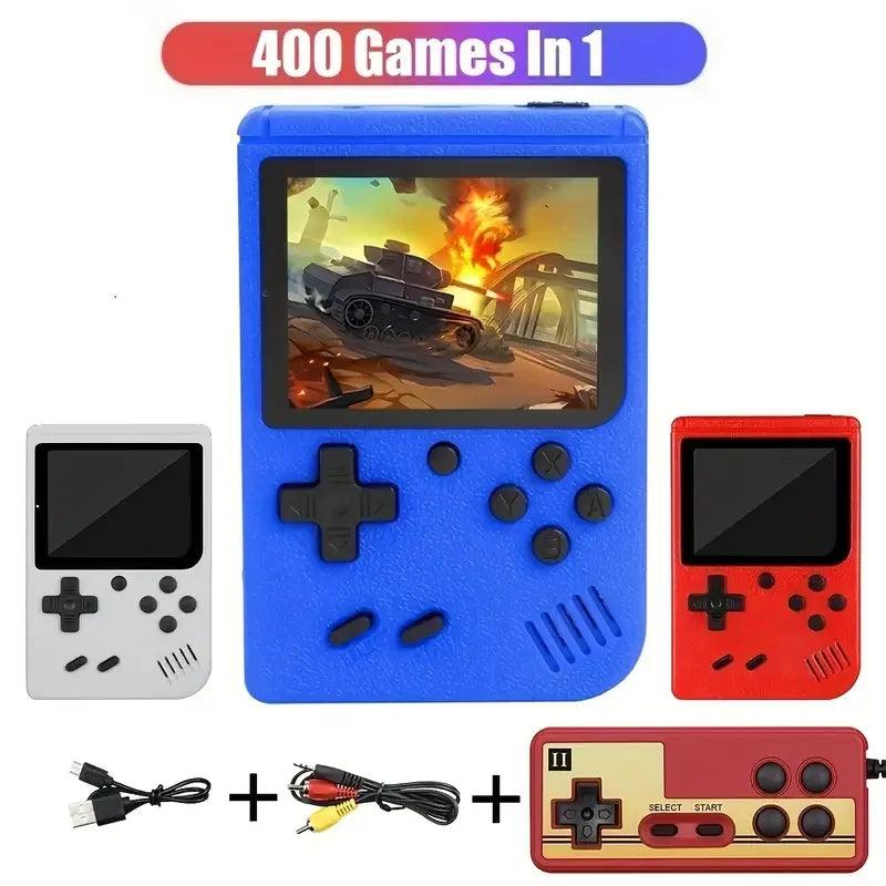 Portable Retro Game Console with 400 Games - Ultimate Handheld Family Fun!