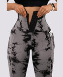 Trendy Gradient Tie Dye Leggings with Pockets for Women - Stylish Yoga Pants  ourlum.com C S 