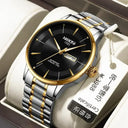 Luxury Stainless Steel Men's Watch with Luminous Hands