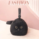 JIAERDI Lolita Plush Cute Cat Bag Women Harajuku Fur Bag