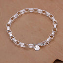 Sterling Silver Chain Bracelet Elegant Party Wedding Gift