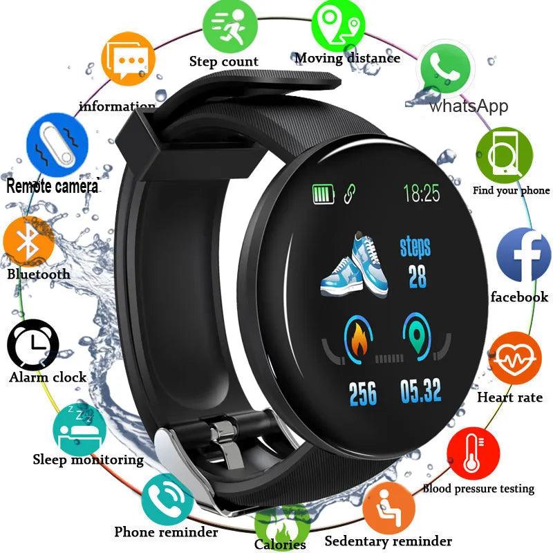 Smart Health Tracker Watch with Blood Pressure Monitoring - Stylish Wearable Tech for Fitness and Wellness  ourlum.com   