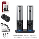 Electric Salt & Pepper Grinder Set USB Rechargeable LED Light Kitchen Tools  ourlum.com 17C with 6 spoons  