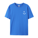 Minimalist Smile Face Style Graphic Print Tops Men T-Shirt