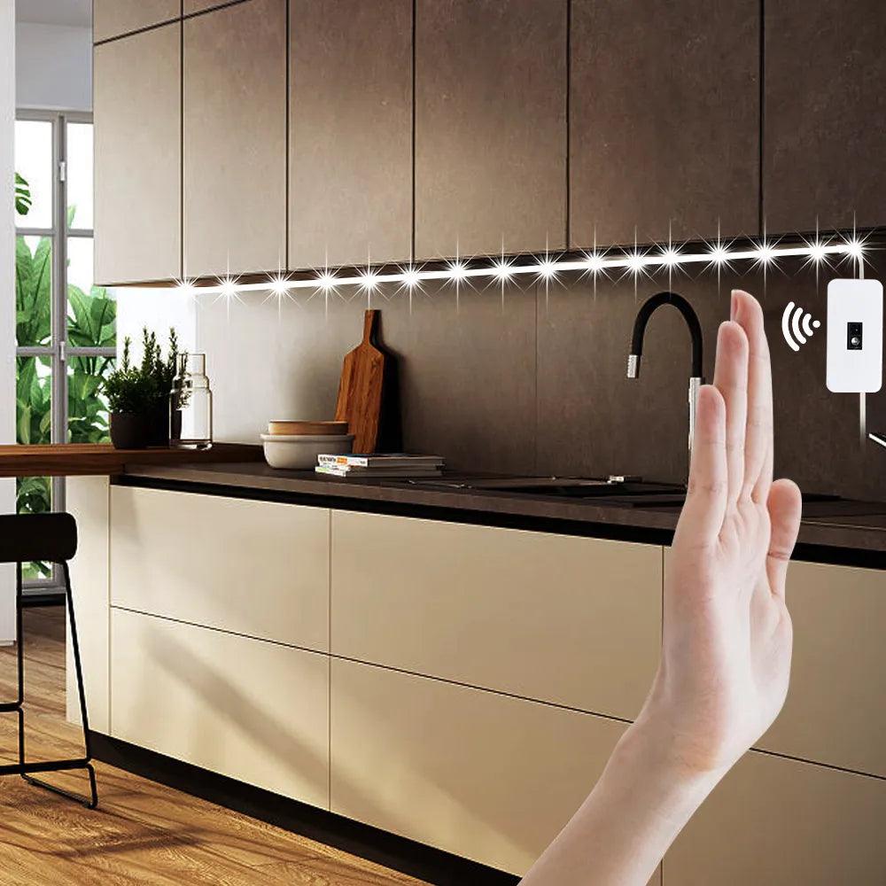 LED Sensor Strip Light: Smart Kitchen TV Backlight with Motion Activation  ourlum.com Warm White 1M 