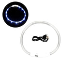 LED Pet Dog Collar Glowing Safety Light USB Flashing Luminous Necklace  ourlum.com S2 White 40cm 