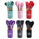 12-Piece Heat-Resistant Silicone Kitchen Utensils Set