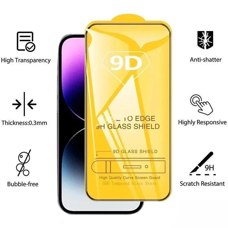 Ultimate 9D Tempered Glass Screen Protector for iPhone - Crystal Clear Protection  ourlum.com   