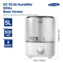 KINSCOTER 3L Ultrasonic Air Humidifier with Remote Control and Timer - Large Capacity Aroma Diffuser for Home and Plants