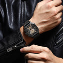 Chronograph Leather Watch: Stylish Precision Timepiece