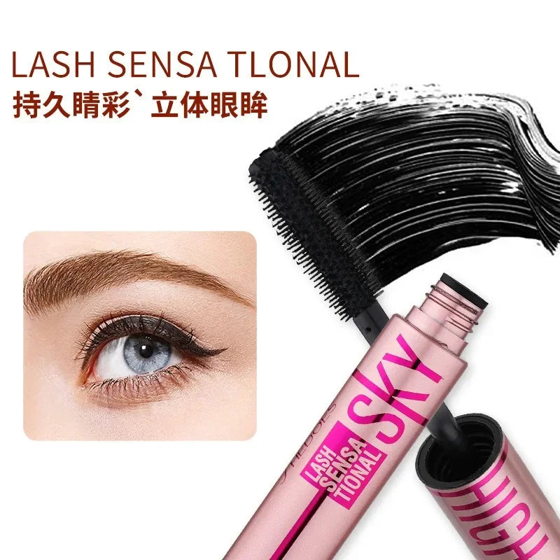 Silk Fiber Waterproof Curling Mascara for Long-Lasting, Clump-Free Volume and Length