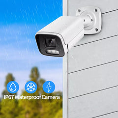 8MP Outdoor IP Camera with Color Night Vision and AI Motion Detection Alerts