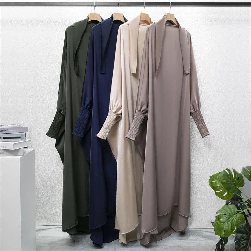 Islamic Women's Modest Black Robe Jilbab: Premium Prayer Dress