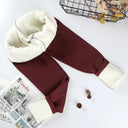 Cozy Velvet Winter Leggings for Women - Solid Color High Waist Thick Pants  ourlum.com Red XL 