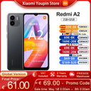 Redmi A2 Global Version MTK Helio G36 Mobile Phone 6.52" DotDrop Display 8MP AI Dual Camera 5000mAh Support Fast Charging