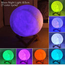 LED Night Light 3D Print Moon Lamp With Stand and Battery Color Change Bedroom Decor Moon Light for Kids Gifts lampara de Luna  ourlum.com color  