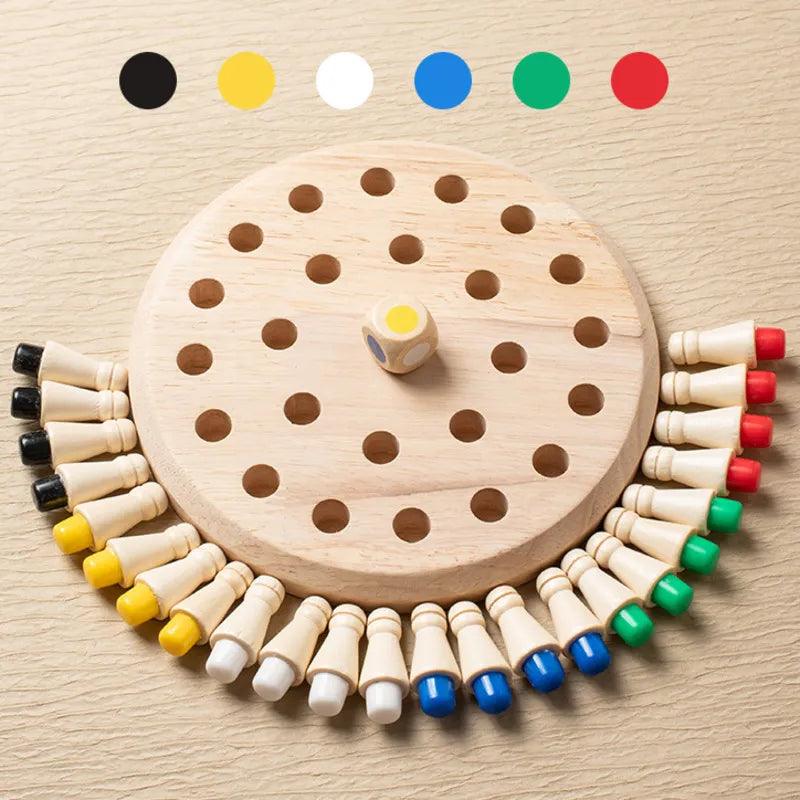 Wooden Memory Match Chess Game: Educational Toy for Children & Adults  ourlum.com   