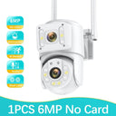 8MP Dual Lens Outdoor Security Camera: Advanced Human Detection & Night Vision  ourlum.com 1PCS-6MP-Camera EU plug CHINA