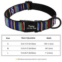 Large Dog Collar: Personalized Cute Print Nylon Pet Collar for Small, Medium, Large Dogs  ourlum.com 032 black S 