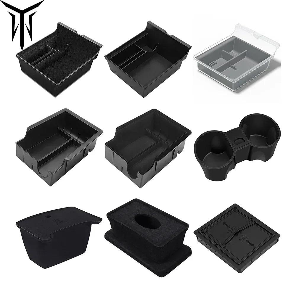 Car Storage Box: Tesla Model Y Model 3 Armrest Organizer Accessories  ourlum.com   