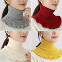 Warm Knitted Fake Collar Women Turtleneck Detachable Neck Scarf